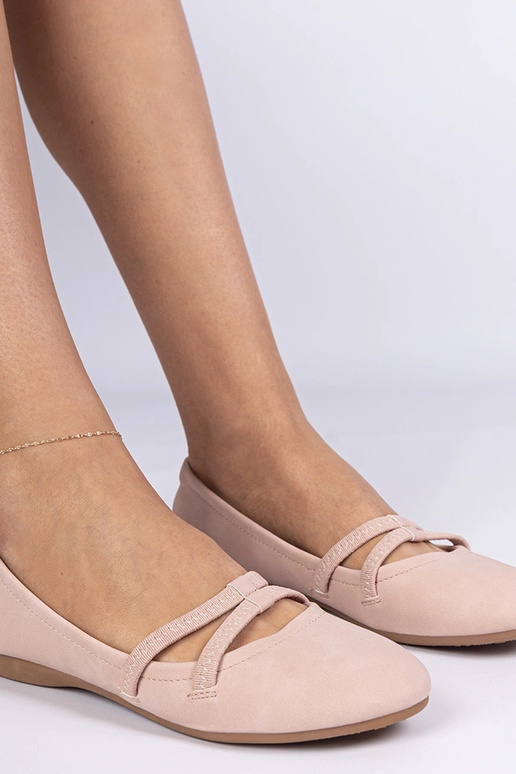 Bailarinas rosas de ecocuero mate... Bailarinas rosas de ecocuero mate...