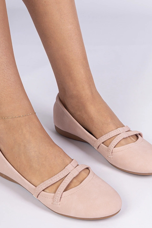 Bailarinas rosas de ecocuero mate... Bailarinas rosas de ecocuero mate...