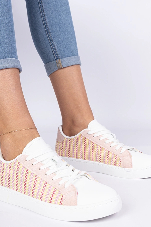 Zapatillas rosas de mujer de tela...