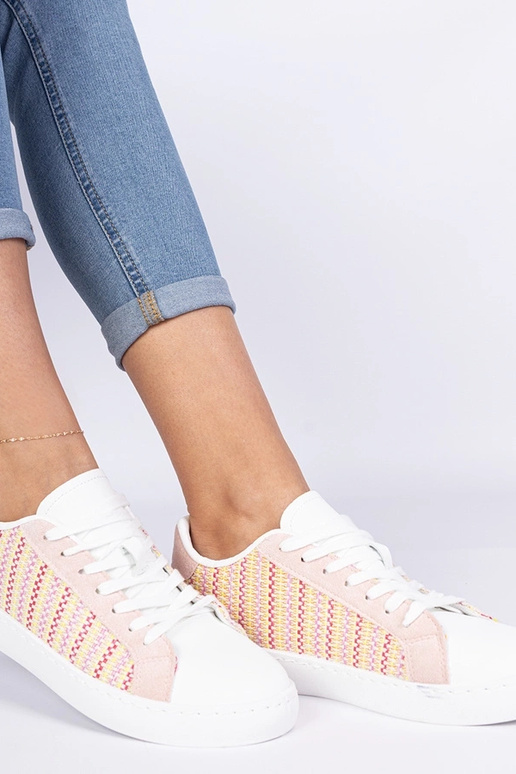 Zapatillas rosas de mujer de tela...