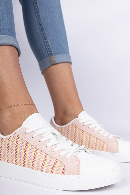 Zapatillas rosas de mujer de tela...