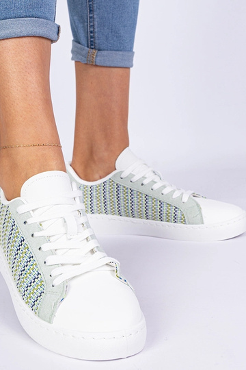 Zapatillas verdes de mujer de tela Bellisio
