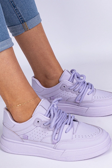 Zapatillas deportivas moradas de mujer de ecocuero Asphodel 2