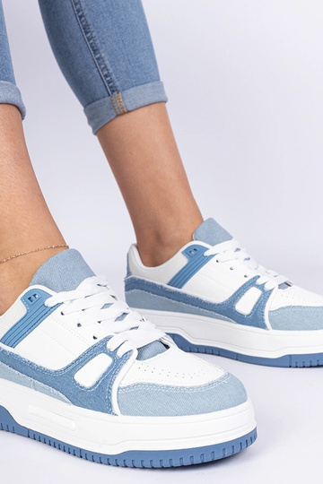 Zapatillas deportivas azules de mujer Pretta 2