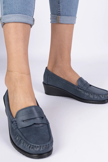 Mocasines azul marino de...