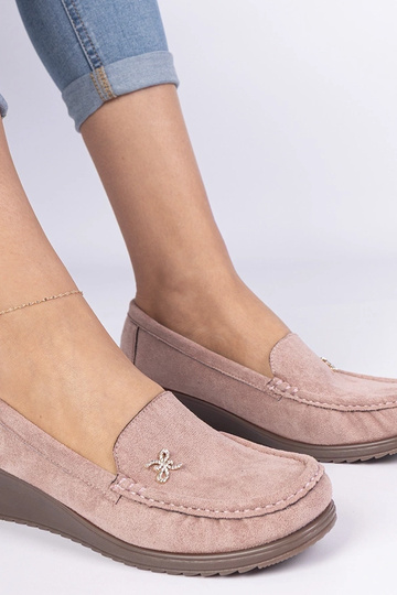 Mocasines rosas para mujer con plataforma de ante sintético Sarimi 2