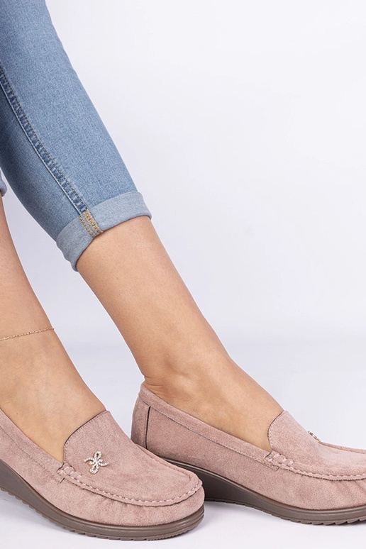 Mocasines rosas para mujer con...