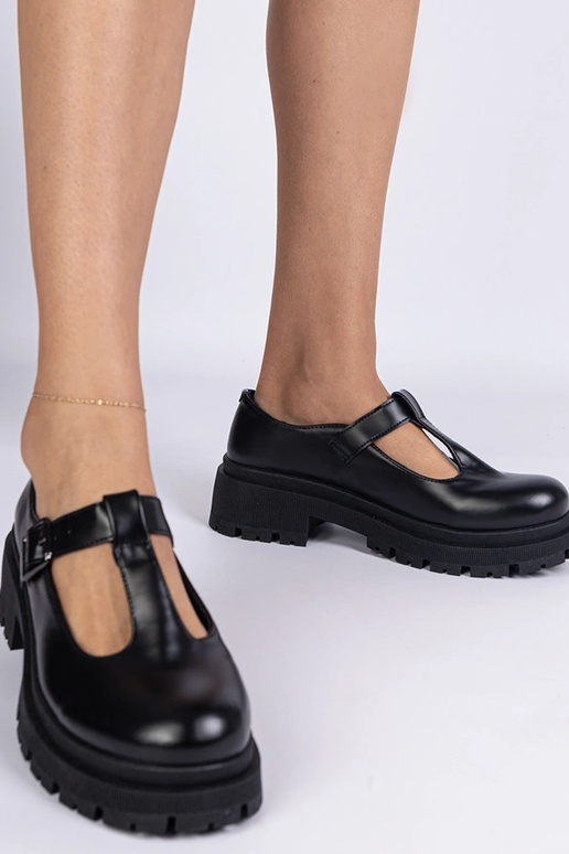 Zapatos negros de plataforma de...