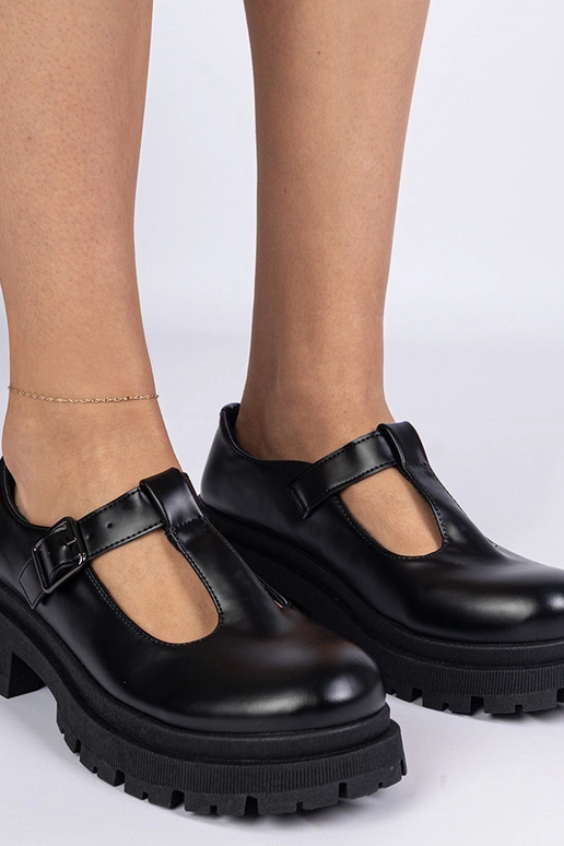 Zapatos negros de plataforma de...