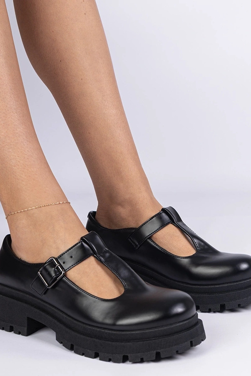 Zapatos negros de plataforma de...