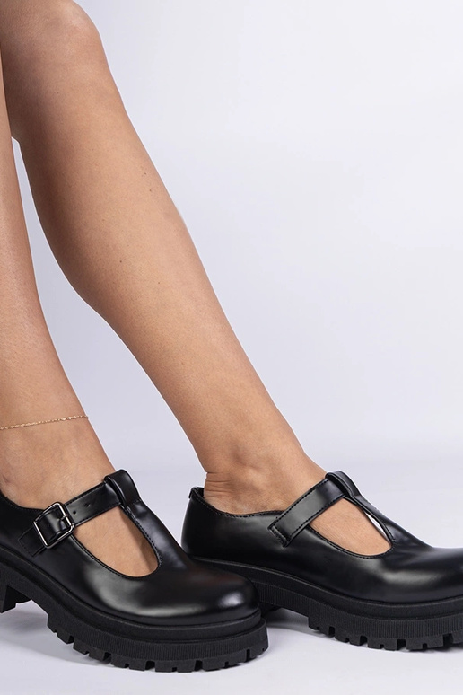 Zapatos negros de plataforma de...