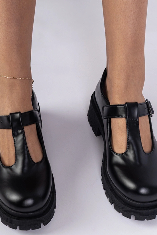 Zapatos negros de plataforma de...