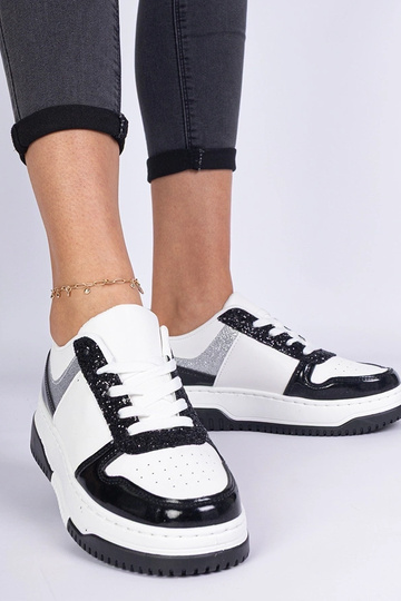Zapatillas negras para mujer con suela gruesa Dolla