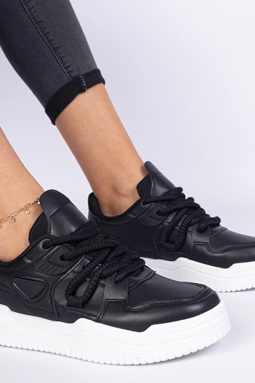 Zapatillas de mujer negras con cordones gruesos Kayota