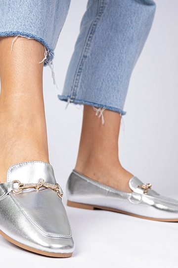Mocasines plateados con... 2