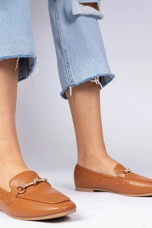 Mocasines marrones con adorno y... Mocasines marrones con adorno y...