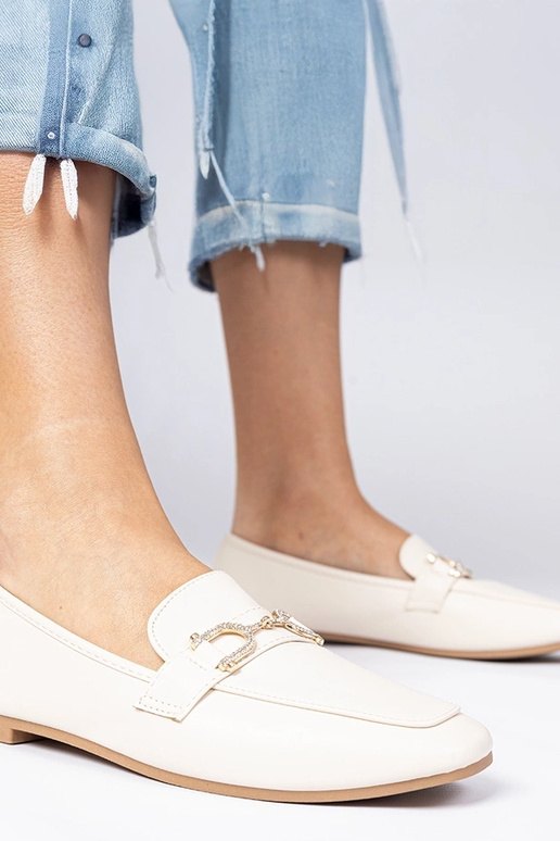 Mocasines elegantes beige con...
