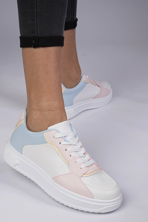 Zapatillas deportivas blanco-rosa de...