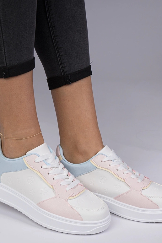 Zapatillas deportivas blanco-rosa de...