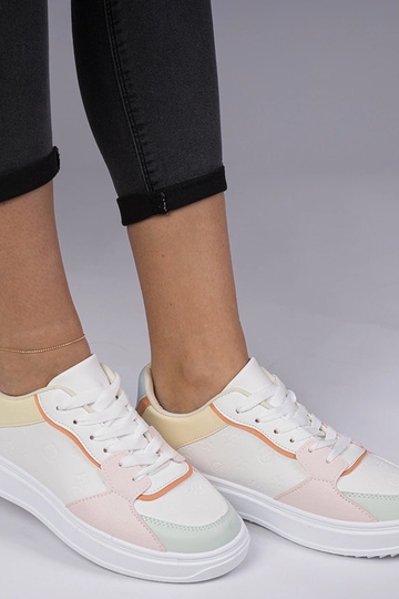 Zapatillas deportivas blanco-amarillo de piel sintética Lavilia 2