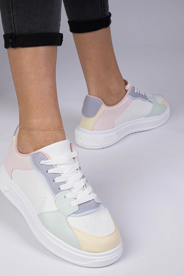 Zapatillas deportivas blanco-azul de piel sintética Lavilia 2