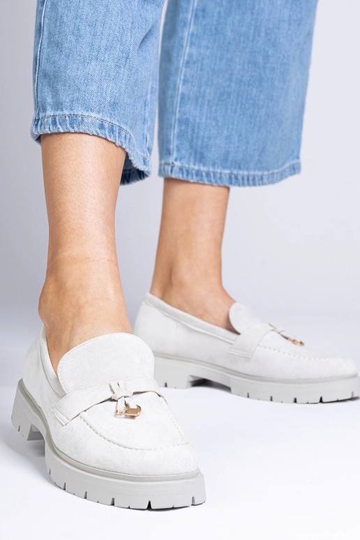 Mocasines elegantes grises de ecopiel... Mocasines elegantes grises de ecopiel...