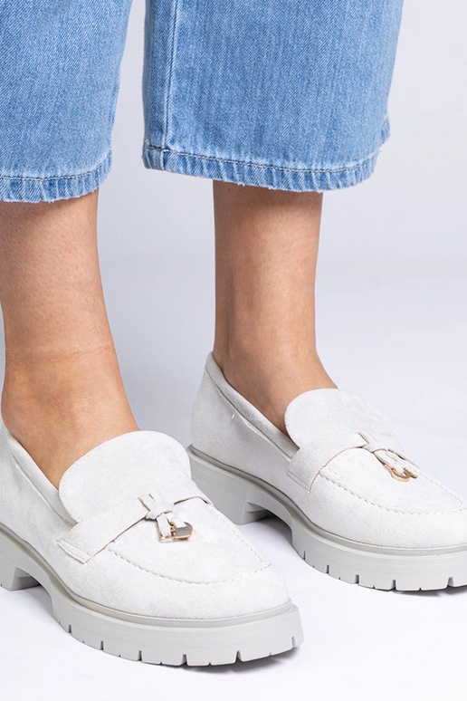 Mocasines elegantes grises de ecopiel... Mocasines elegantes grises de ecopiel...