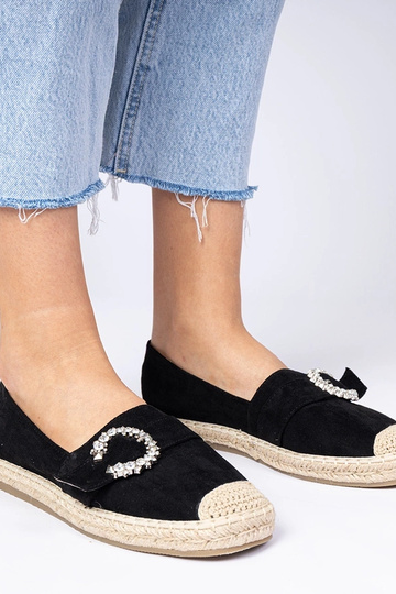 Espadrilles negras decoradas con circonitas Maruta 2