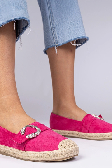 Espadrilles rosas decoradas con circonitas Maruta
