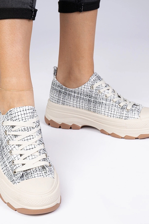 Zapatillas bicolor blanco-negro con...