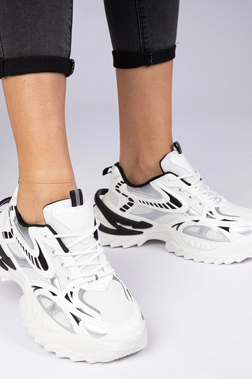 Zapatillas deportivas blancas de suela masiva Lirata