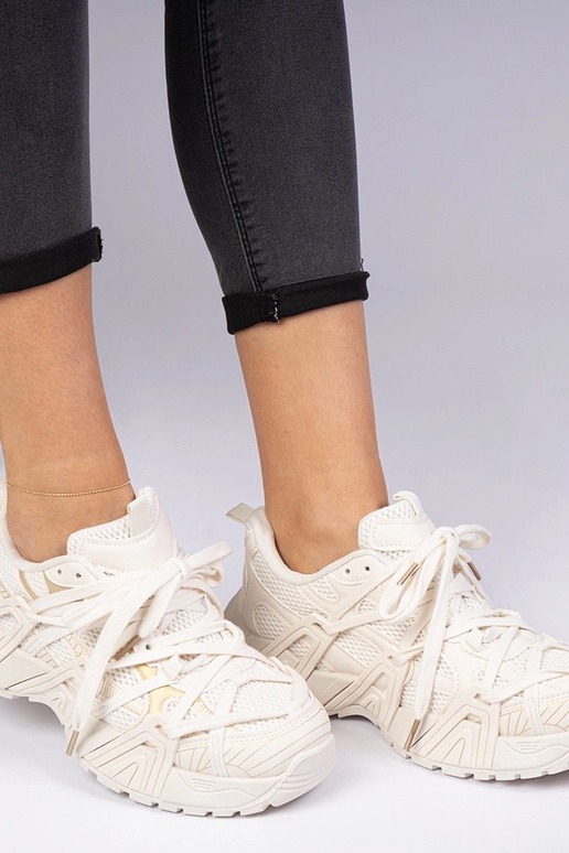 Zapatillas beige de suela masiva Telda