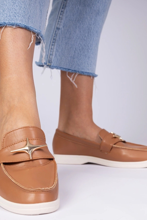 Mocasines para mujer marrones con... Mocasines para mujer marrones con...