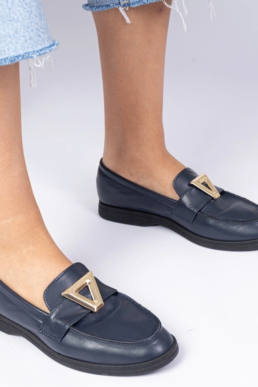 Mocasines para mujer azul marino con...