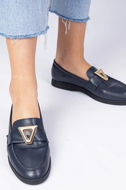 Mocasines para mujer azul marino con...