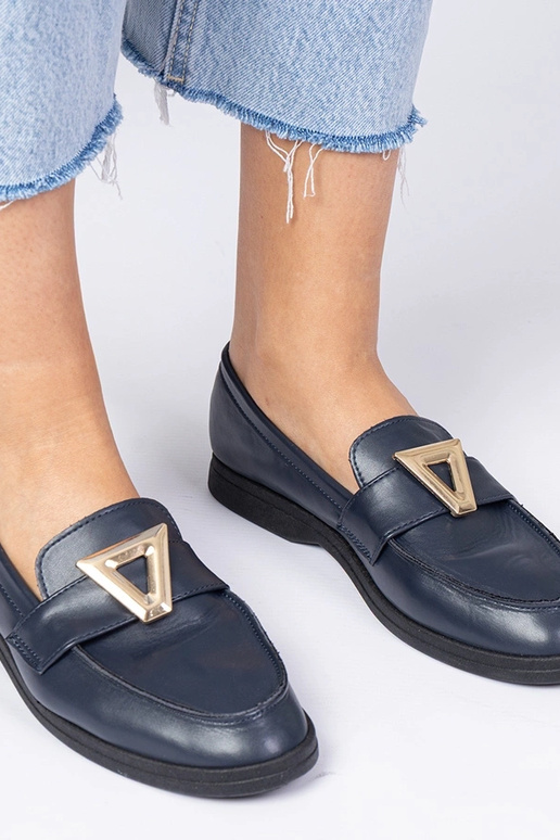 Mocasines para mujer azul marino con...