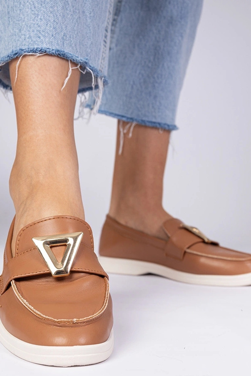 Mocasines para mujer marrones con... Mocasines para mujer marrones con...