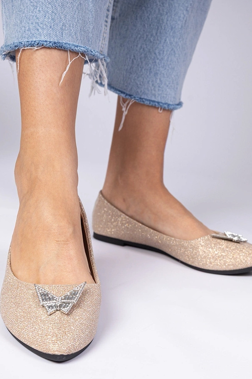 Bailarinas champán para dama con... Bailarinas champán para dama con...