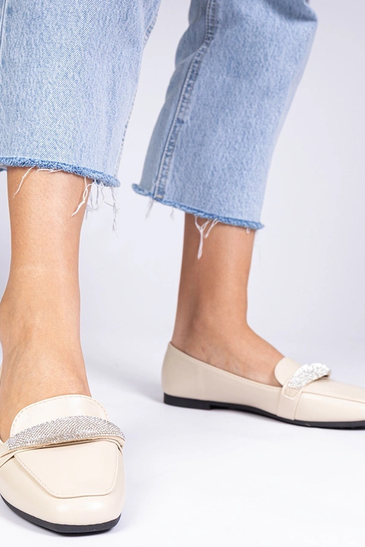 Mocasines para mujer beige con...