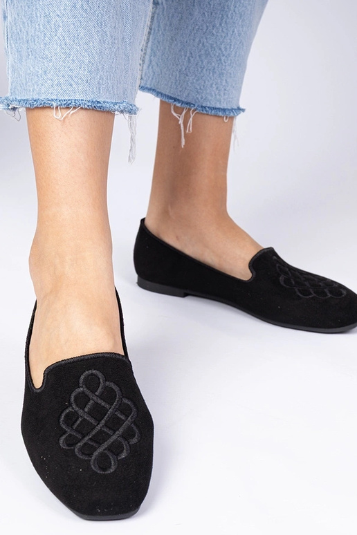 Bailarinas negras de gamuza con...