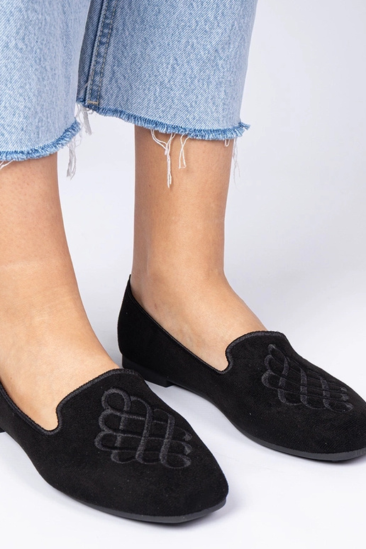 Bailarinas negras de gamuza con...