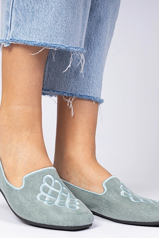 Bailarinas verdes de gamuza con...