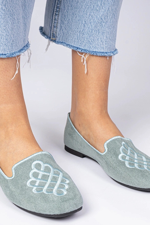 Bailarinas verdes de gamuza con...