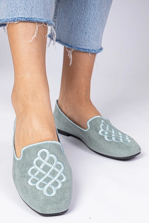 Bailarinas verdes de gamuza con...