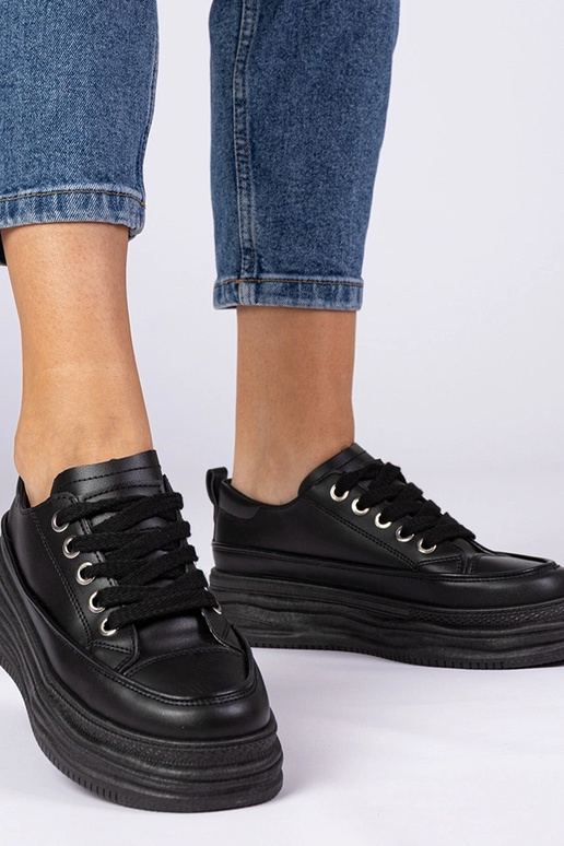 Trampas altas negras para dama Selina