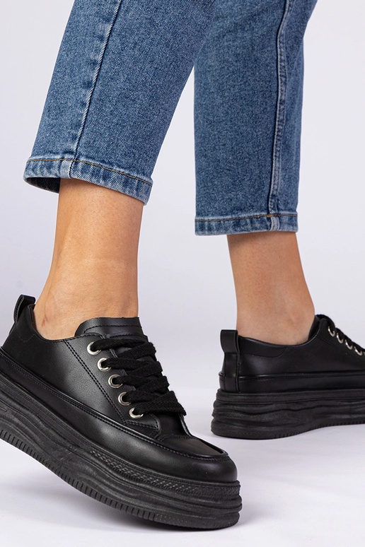 Trampas altas negras para dama Selina