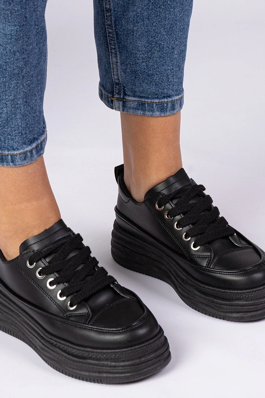 Trampas altas negras para dama Selina