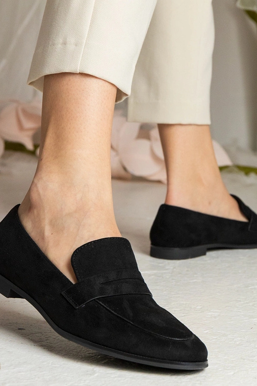 Mocasines clásicos negros para mujer...