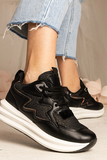 Zapatillas deportivas negras con elemento holográfico Elaiza