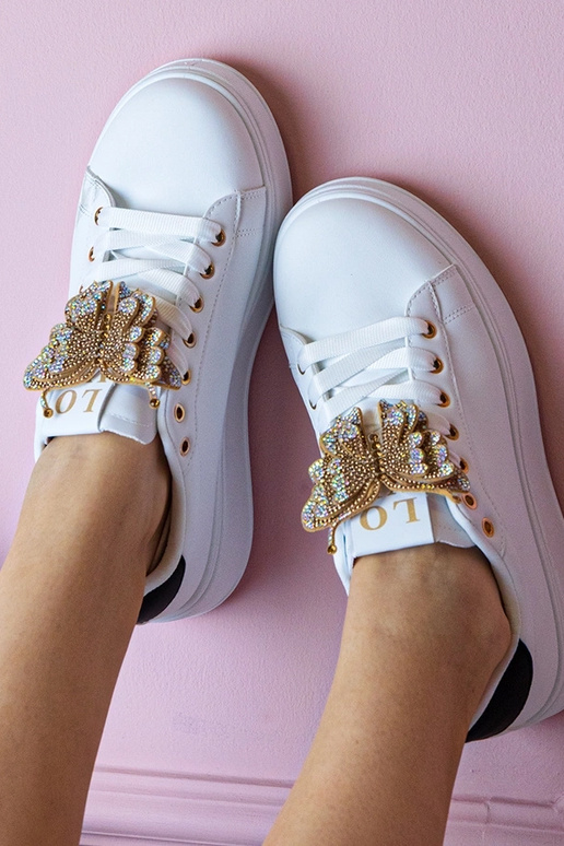 Zapatillas bicolor con mariposa de...